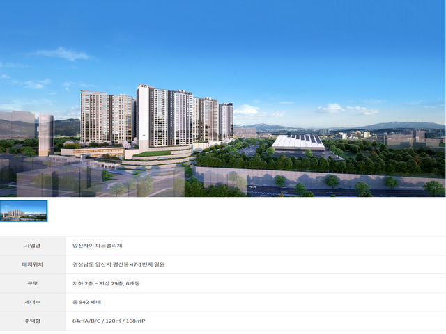 양산자이 파크팰리체 사업개요
